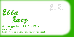 ella racz business card